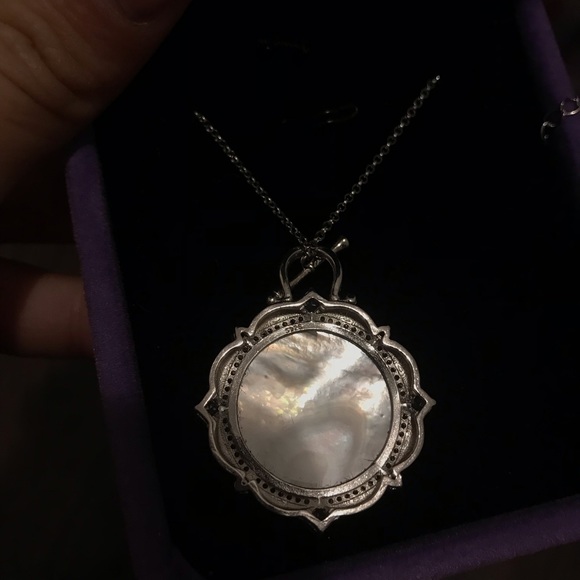 Pink topa silver necklace - Picture 4 of 4